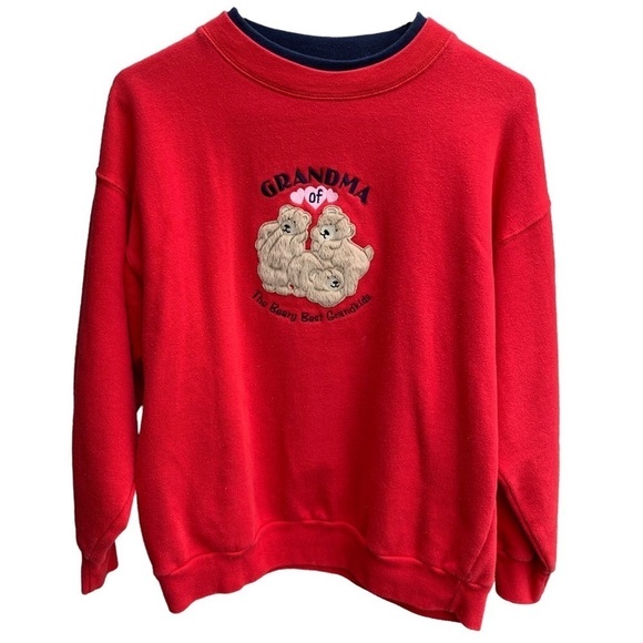 Vintage Crewneck Sweatshirt Grandma Bears - Picture 1 of 4